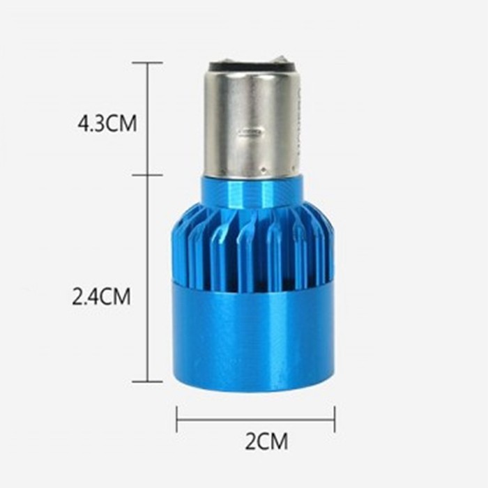 Bóng Đèn Pha Xe Máy Thân Đồng V2 - DC12V (Màu Sắc Ngẫu Nhiên)