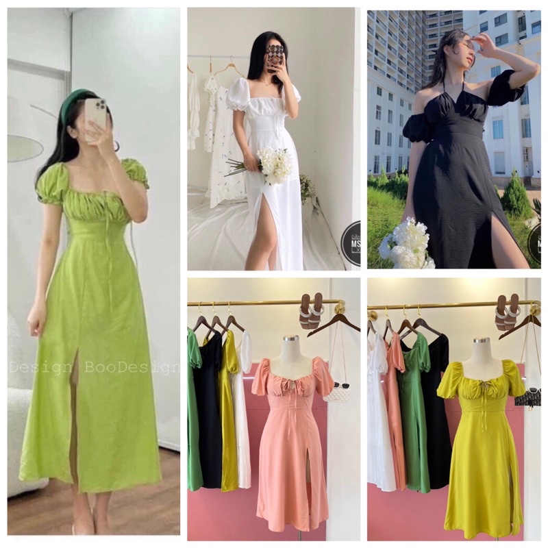 BIGSIZE 60-95kg)ĐẦM CÚP XẺ TÀ KHOÉT NGỰC SIÊU SANG