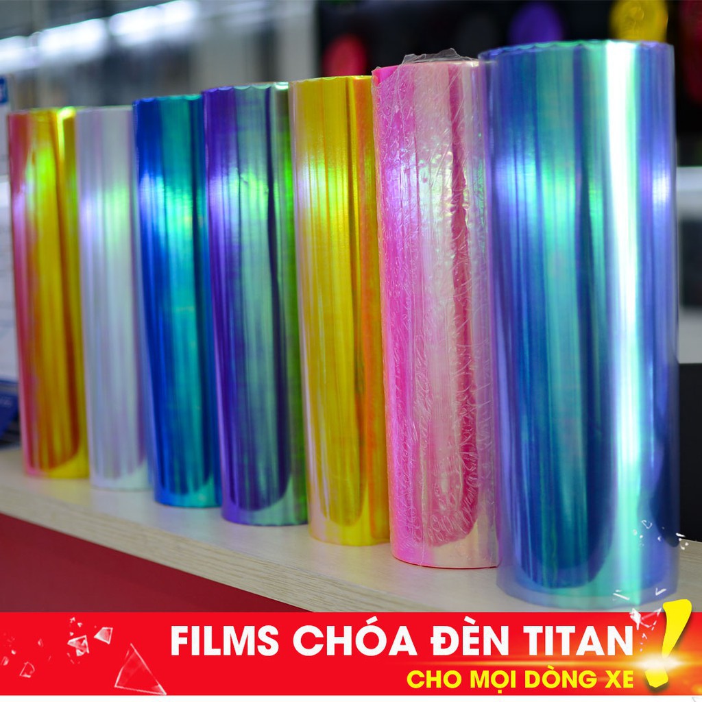 1 mét Fim dán đèn ô tô xe máy màu titan khổ 30cmx100cm - dochoixemay