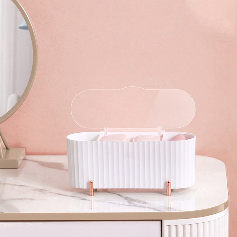 Cotton Makeup Remover Container With Convenient Transparent Lid