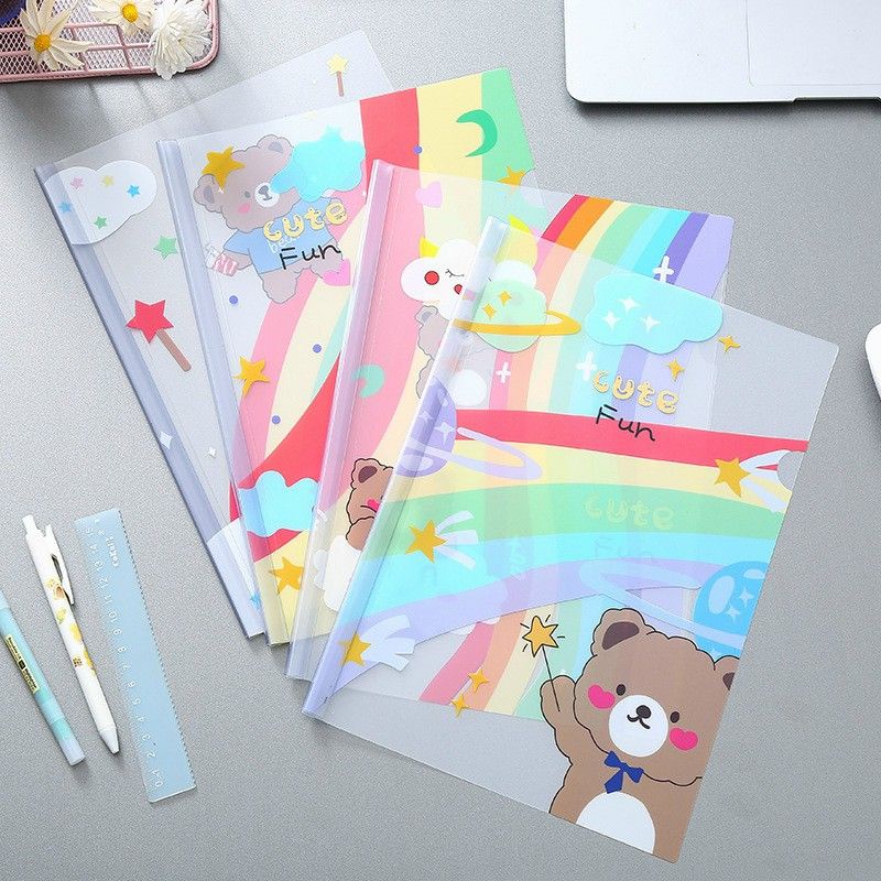 Bìa lá gài cây in hình dễ thương cỡ giấy A4