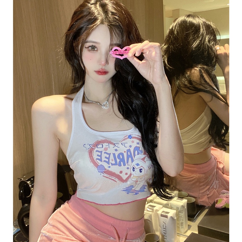 Áo Hai Dây In Họa Tiết Thời Trang Mùa Hè Dễ Phối Đồ