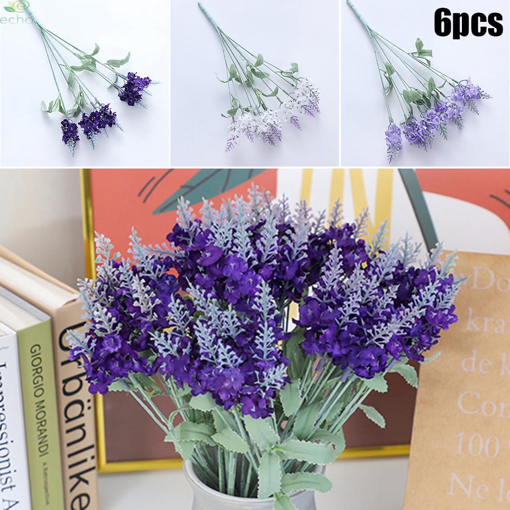 Lavender Flower Shop Office 10 Heads 6pcs Bouquet Fake Flower Home Wedding Decor