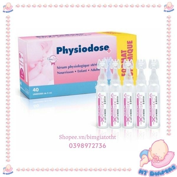 Nước Muối Sinh Lý Physiodose Pháp - Muối Hồng [Date 6/2023]