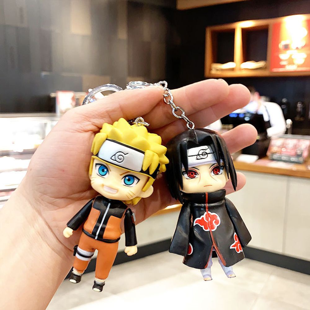 Móc Chìa Khóa Hình Nhân Vật Anime Naruto Sasuke 3D Bằng Cao Su Độc Đáo