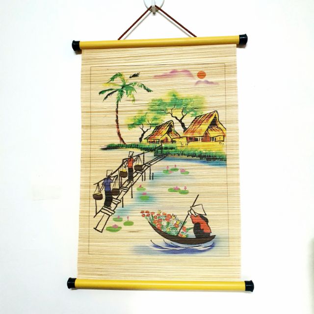 Tranh cuộn lưu niệm - Các làng quê Việt Nam (33 cm x 46 cm)