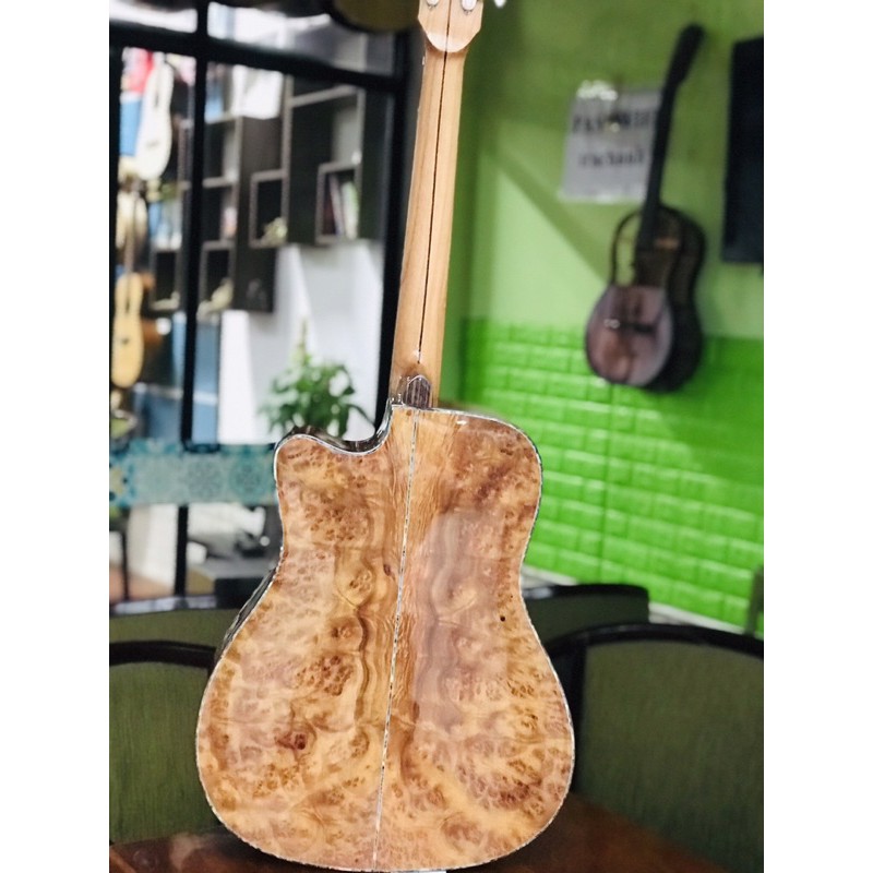 Đàn guitar isaac gỗ XÁ XỊ nu nguyên tấm. Guitar handcrafted Sài Gòn Việt Nam. Guitar isaac cao cấp