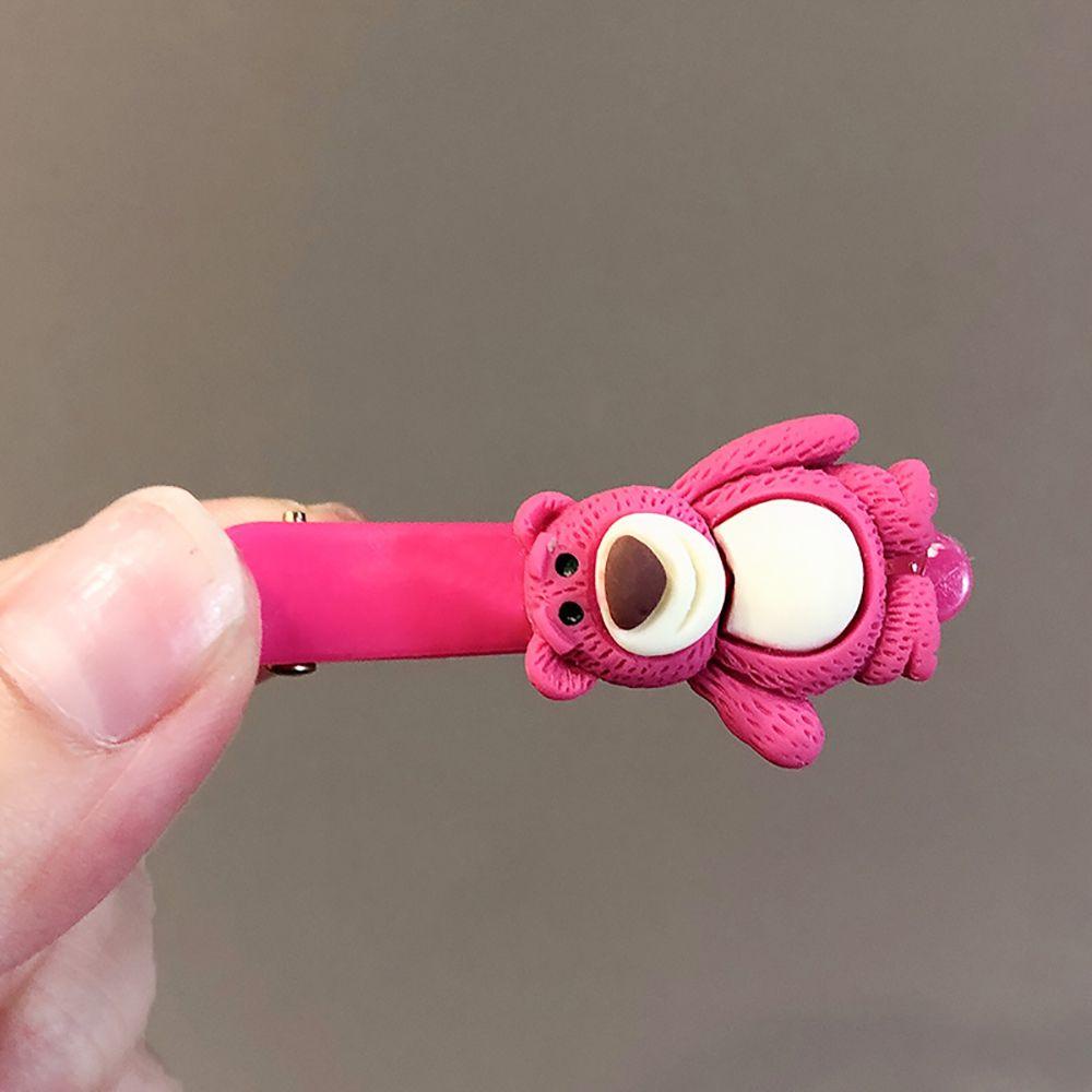 EXPEN Kẹp Tóc Hình Gấu / Dâu Tây / Hoạt Hình Bằng Acrylic Kiểu Hàn Quốc Dễ