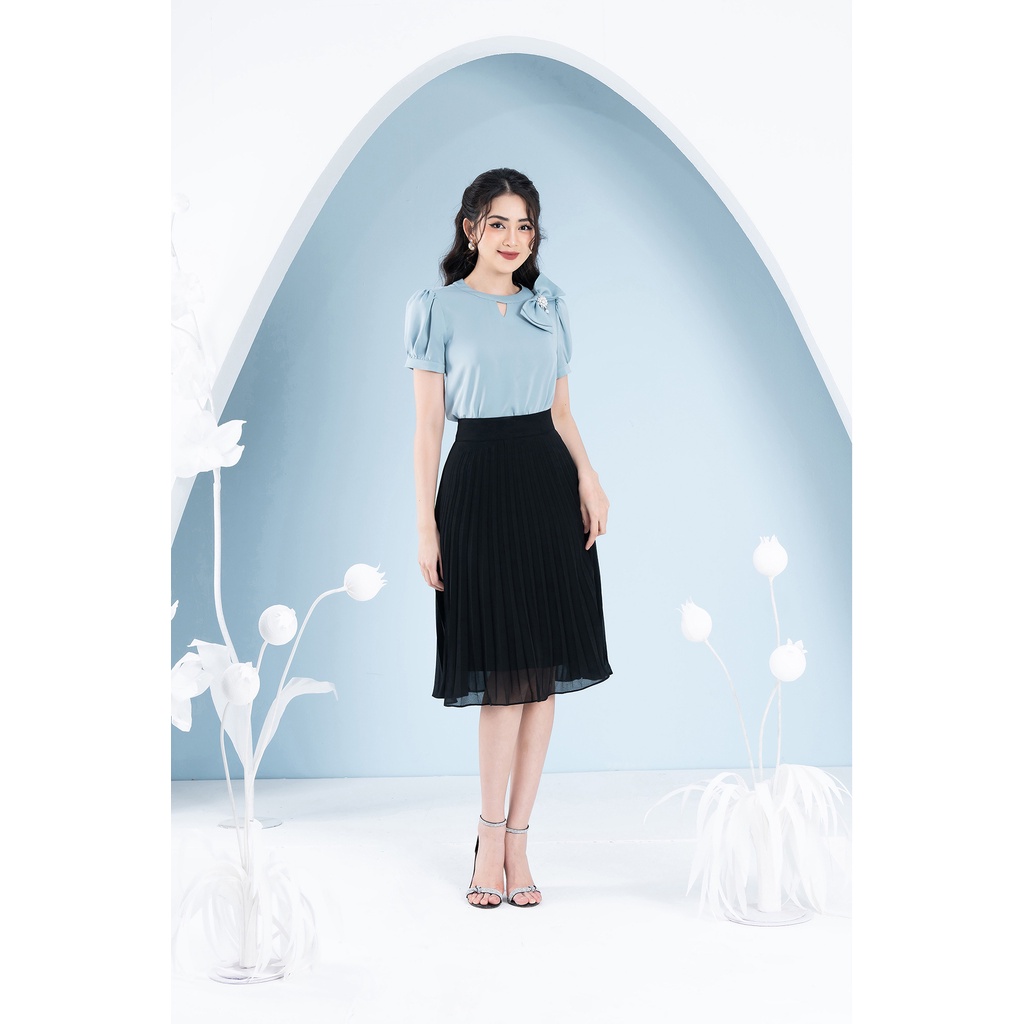 Áo Sơ Mi Thiết Kế Luperi LFSM1220 Phối Nơ Xinh Xắn