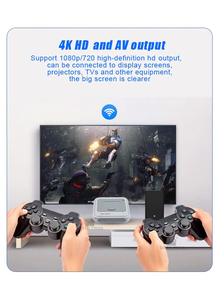 Máy Chơi Game Super Console X Giả Lập Game Retro Hỗ trợ 4 Người Chơi HDMI 4K Kết Nối WiFi