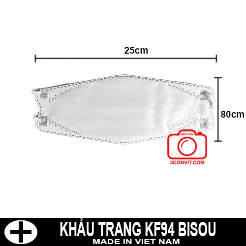 Hộp 10 khẩu trang 4D Cao Cấp Tiêu Chuẩn KF94 Bisou