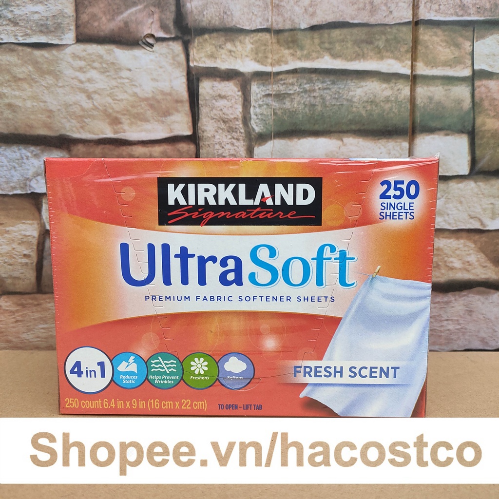 Giấy Thơm Quần Áo Kirkland Fabric Softener 250 Tờ Của Mỹ hong1008