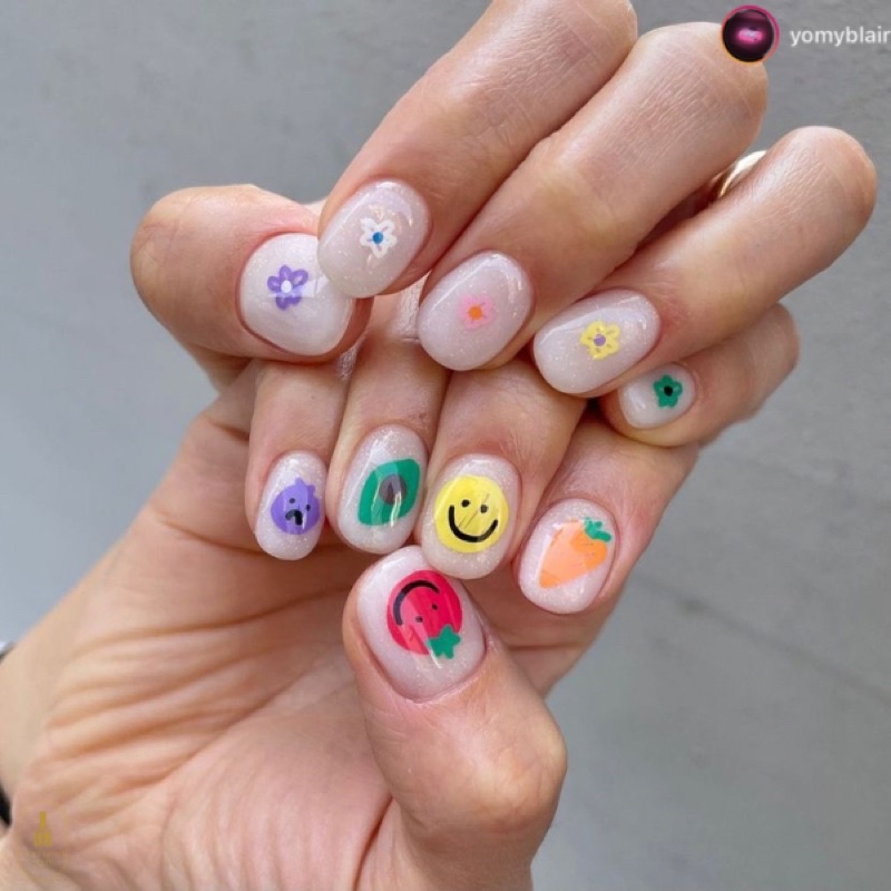 Mabusa - Bút vẽ nail Hàn Quốc, bút đa năng set 12 màu