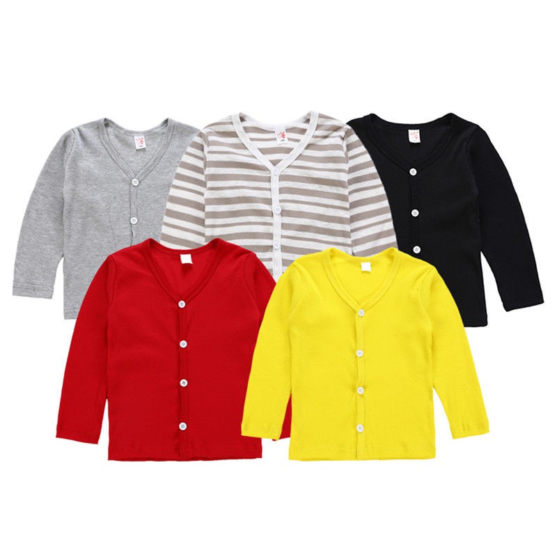 Áo khoác cardigan dệt kim màu trơn thời trang cho bé gái