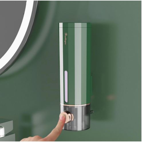 Hộp đựng sữa tắm dầu gội nước rửa tay chất liệu ABS cao cấp gắn treo tường tiện lợi - Có 2 màu Xanh và Trắng
