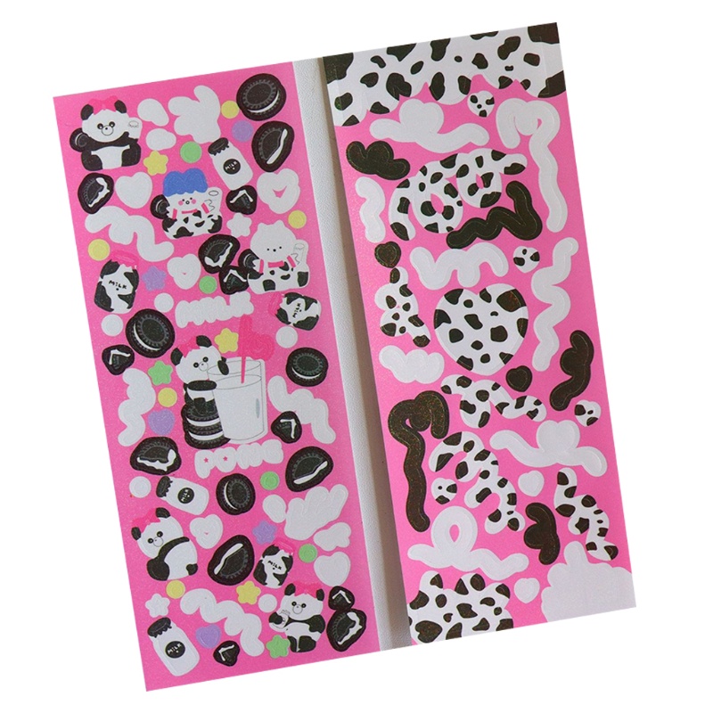 Set 2 Sticker PVC Dán Trang Trí Chai Nước / Sổ Tay / Điện Thoại