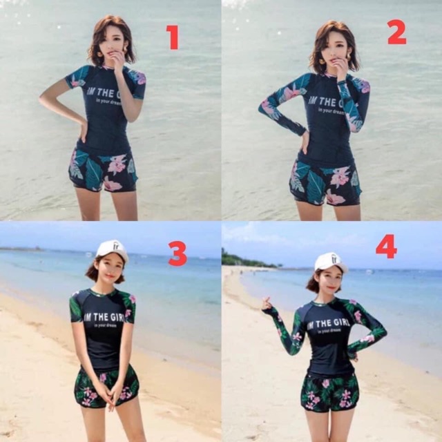 Bộ bơi dài tay và cộc tay quần đùi | BigBuy360 - bigbuy360.vn