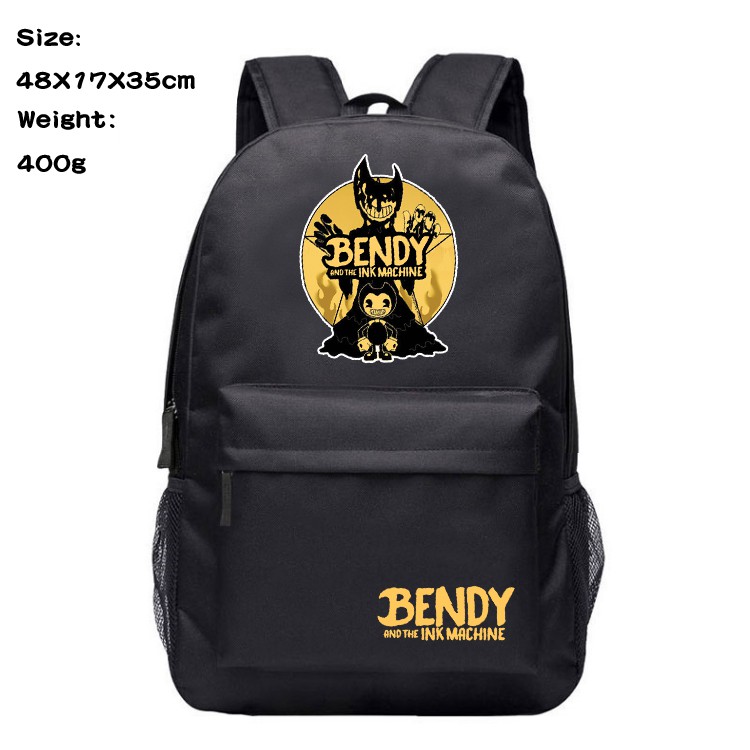 Bendy and Ink Machine Game 3D Multi-function Cartoon Pattern Casual Computer Bag Student Backpack Gifts