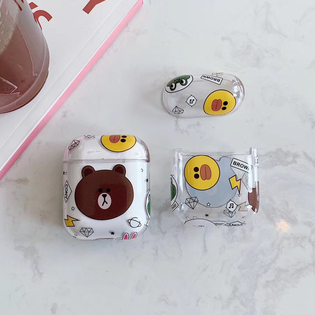 Hộp đựng tai nghe không dây Bluetooth hình gấu cute