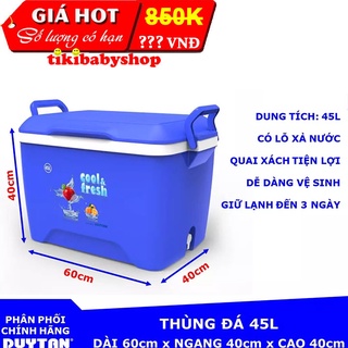 Thùng đá duy tân 45l - màu xanh dương