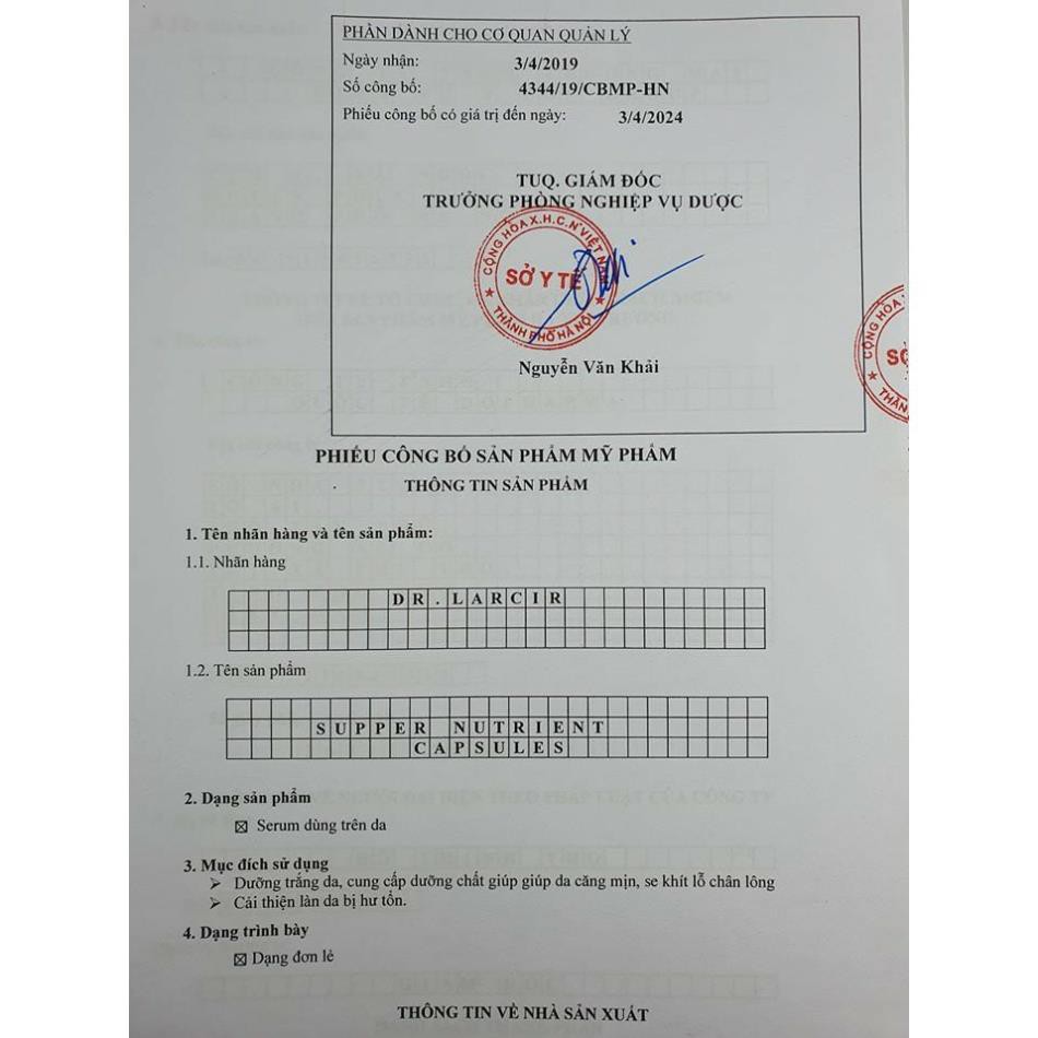 Viên siêu dưỡng chất phục hồi da Dr.Lacir - căng bóng, phục hồi da