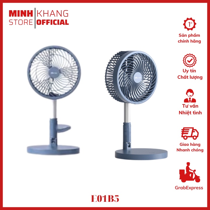 QUẠT MINI SẠC USB CÓ THỂ KÉO CAO HOẶC GẤP NHỎ GỌN TREO TƯỜNG CHÍNH HÃNG BEAR - BẢO HÀNH 1 NĂM