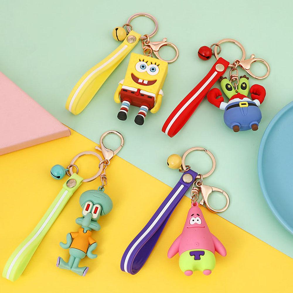 LANFY Móc Chìa Khóa Hình Hoạt Hình Sponge-Bob Dễ Thương