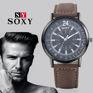 Đồng hồ nam SOXY S001 dây da lộn phong cách trẻ trung, năng động
