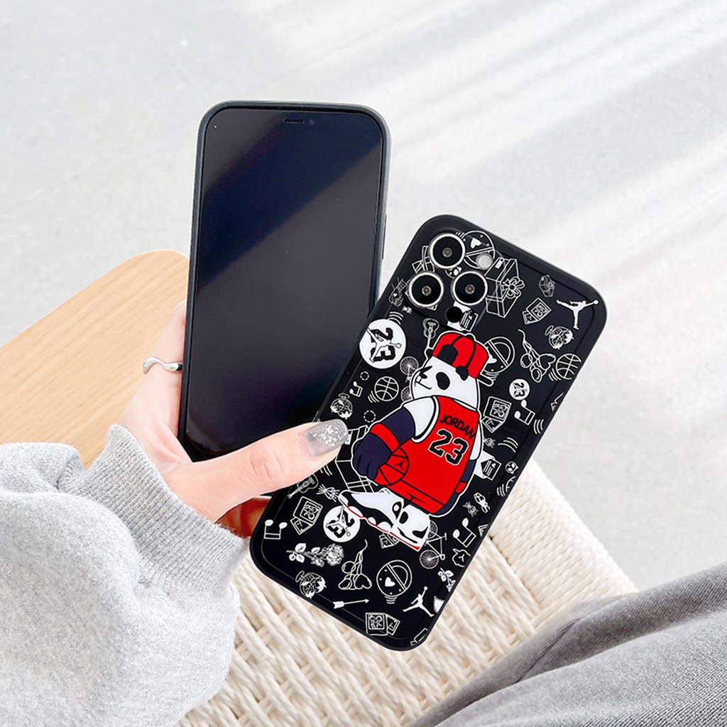 Ốp lưng iphone Cool Panda bóng cạnh vuông 6/6plus/6s/6splus/7/7plus/8/8plus/x/xr/xs/11/12/13/pro/max/plus/promax