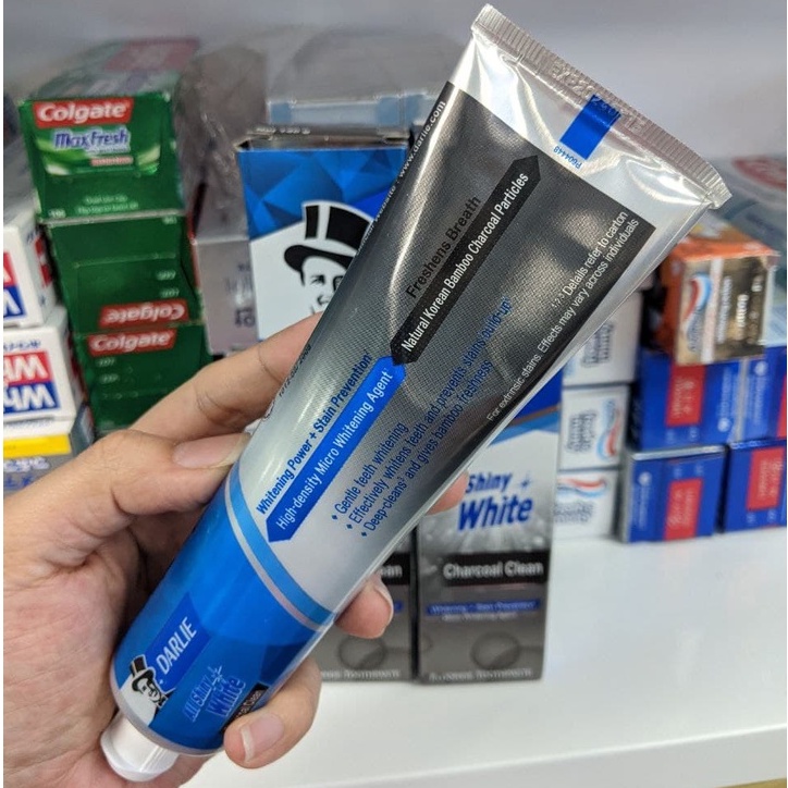 Kem đánh răng DARLIE All Shiny White Charcoal Clean 140g Kem đánh răng ông tây (than hoạt tính)