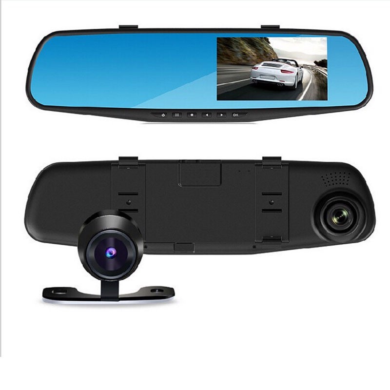 Gương chiếu hậu cho xe ô tô Atuors A10 tích hợp camera kép Full HD1080P, góc rộng, cảm biến va chạm