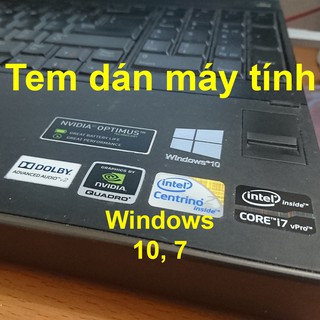 Tem Windows 10, 7, 8 / Tem dán máy tính ( Sticker ) PC Laptop