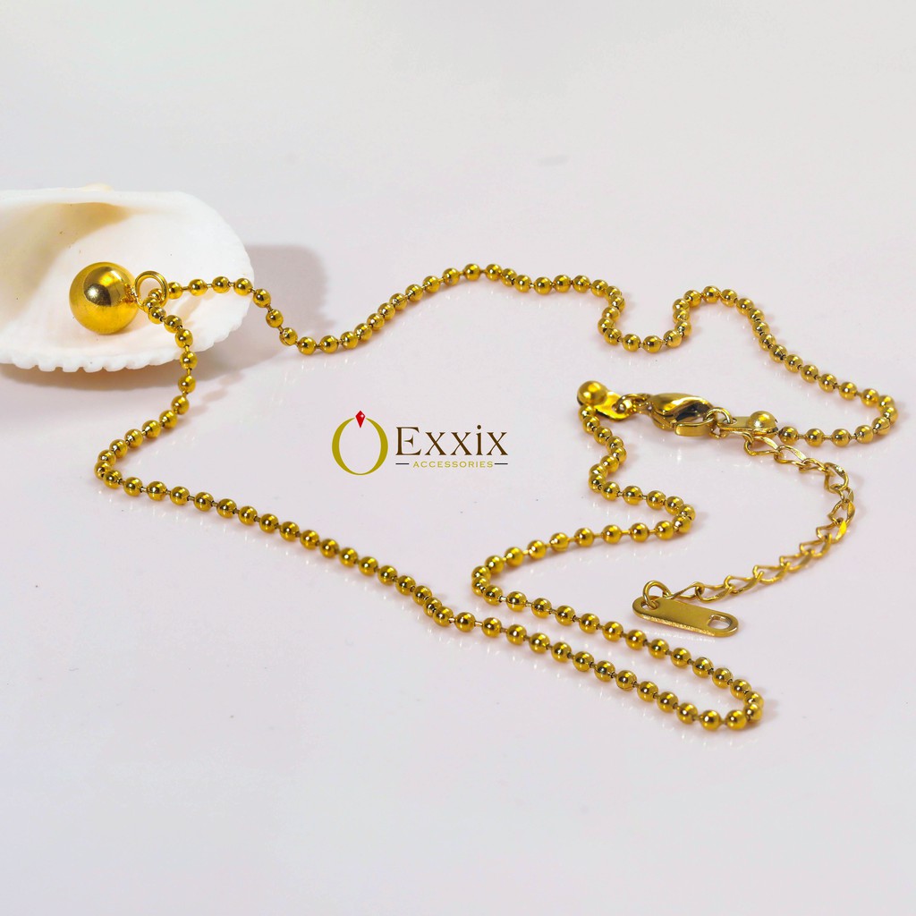 Dây chuyền bi tròn titan ExxixDCB113 sang trọng xinh đẹp và có sức hút trong mắt đối phương món phụ kiện không thể t