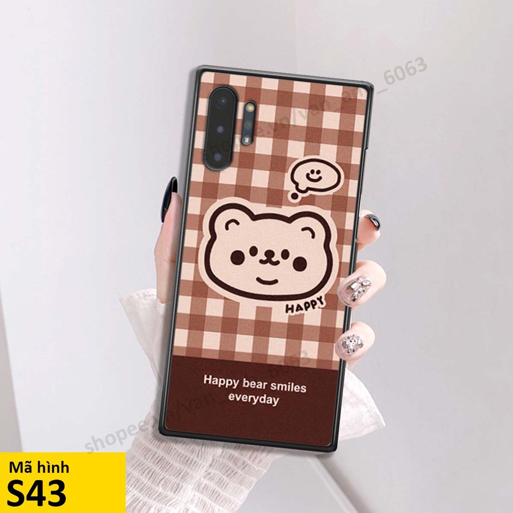 Ốp lưng Samsung Note 10 / Note 10 Plus / Note 10+ in hình hoa, gấu rich bear nghệ thuật, thời trang