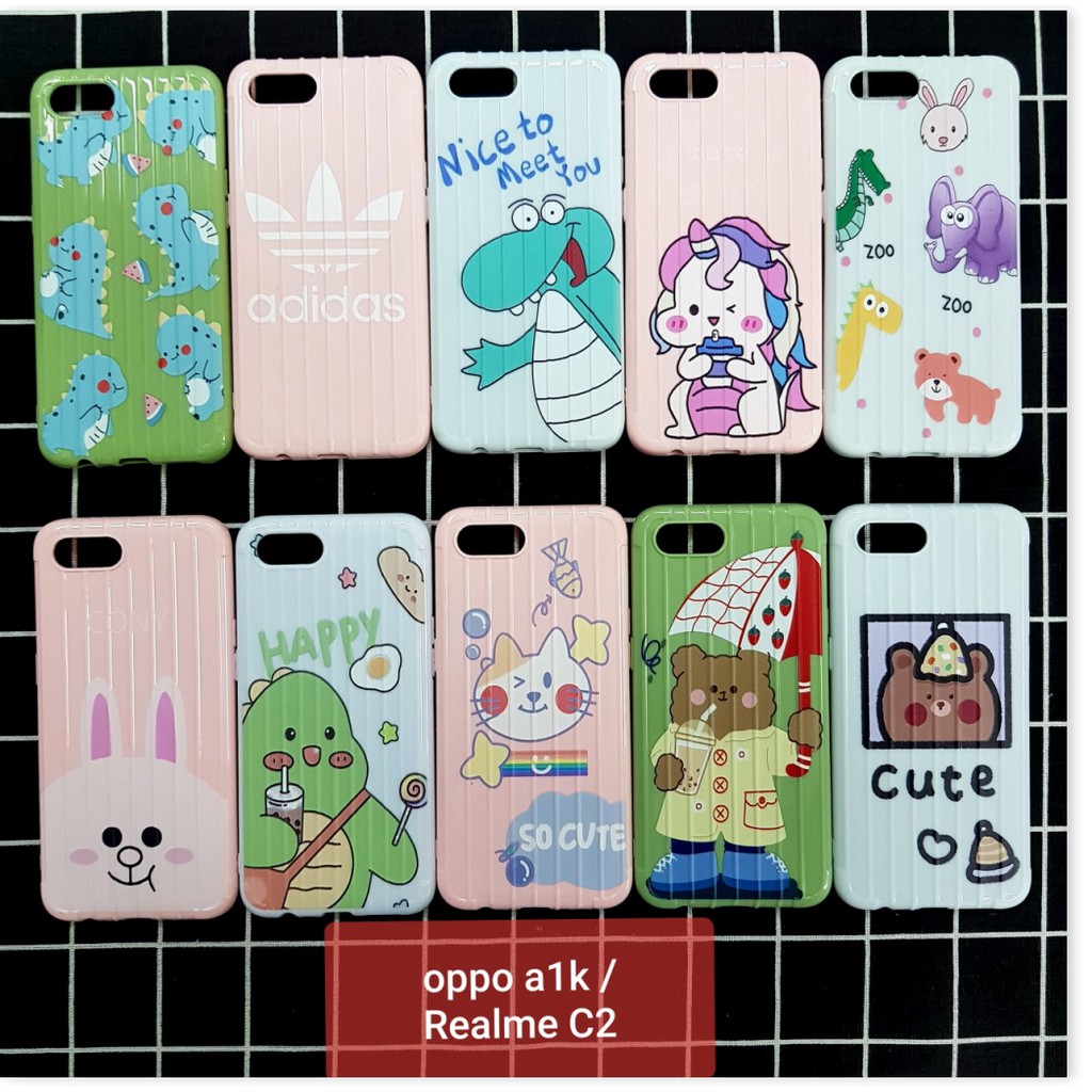 ốp Lưng vali dẻo cute Cho OPPO A1K/REALME C2 cute