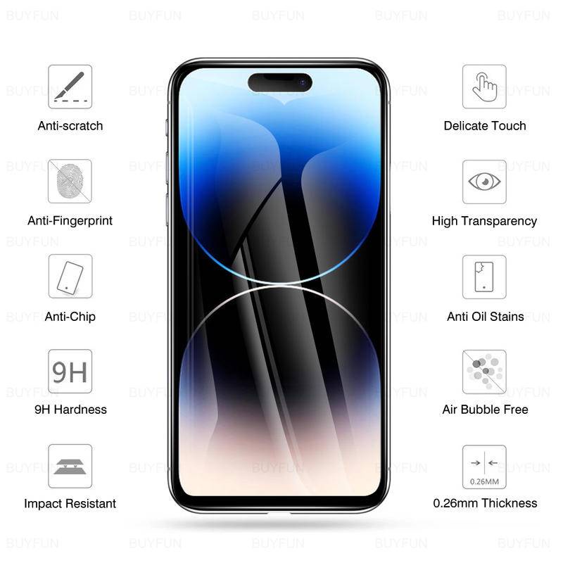 Ốp Điện Thoại Kính Cường Lực Bảo Vệ Toàn Diện Cho iphone 14 13 12 Pro MAX 14 Plus 14Pro 13Pro 12Pro
