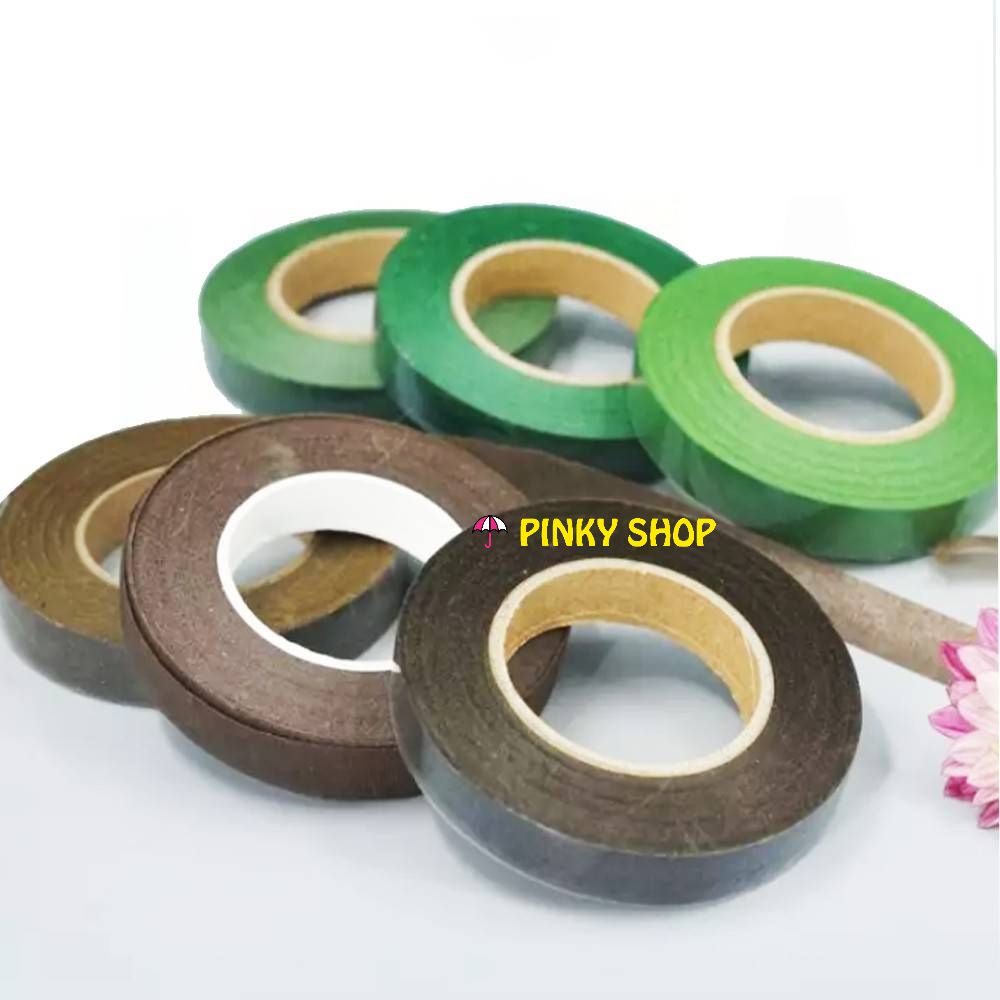 [1 cuộn] Sáp quấn cành, băng keo sáp, băng dính sáp, phụ kiện làm hoa voan, hoa giấy, hoa đá pha lê handmade Pinky Shop