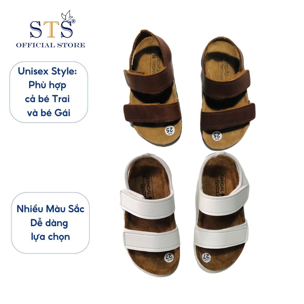 Giày Sandal Trẻ Em Bioline đế trấu quai dán cao cấp êm ái cho bé mã STK07 BH 6 tháng