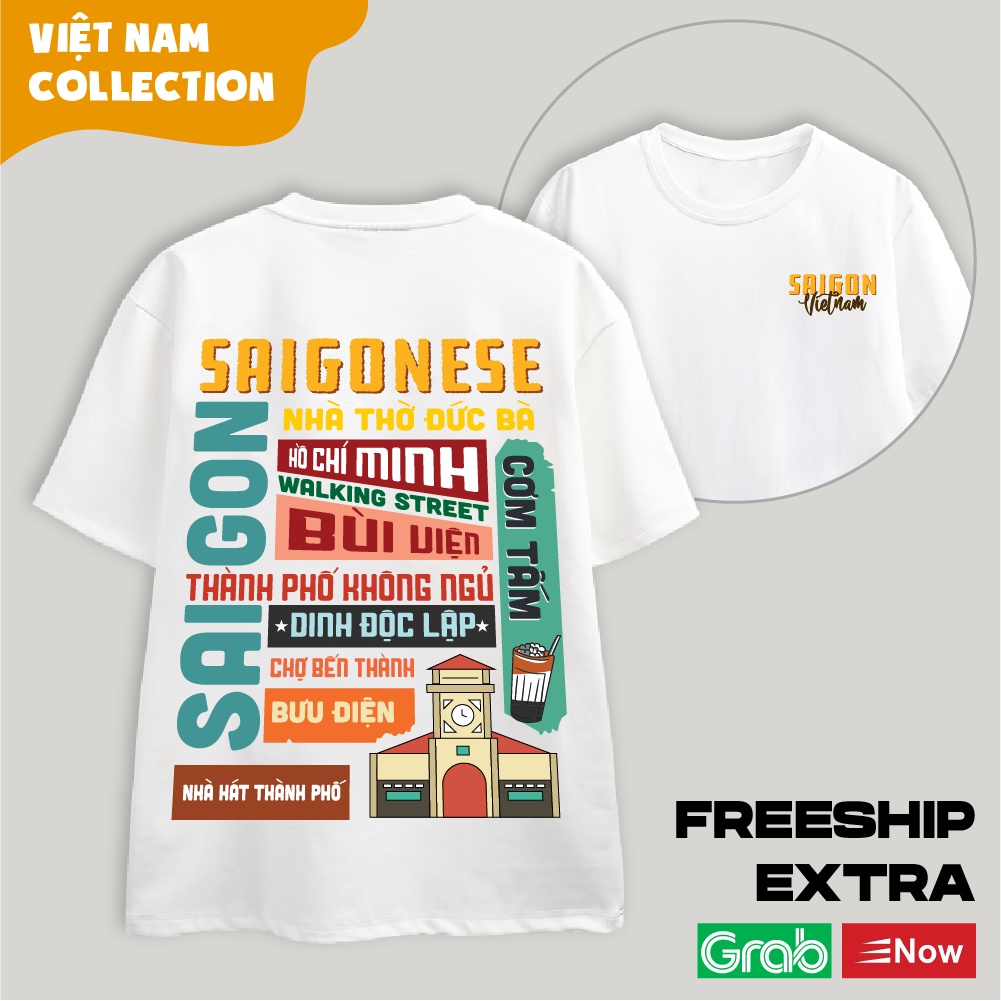 Áo Thun Unisex Nam Nữ Oversize Local Brand Tỉnh Thành - SÀI GÒN