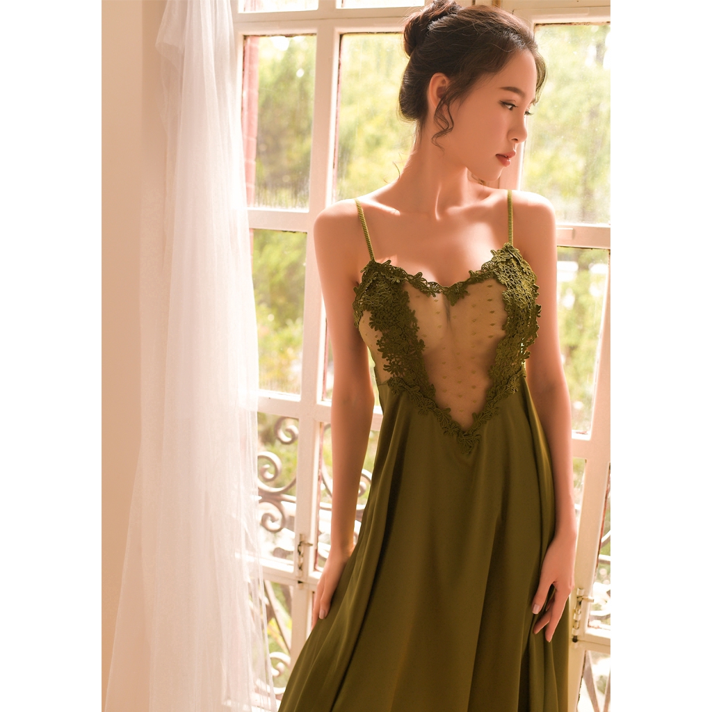 Đầm ngủ satin thiết kế gợi cảm cho nữ | BigBuy360 - bigbuy360.vn