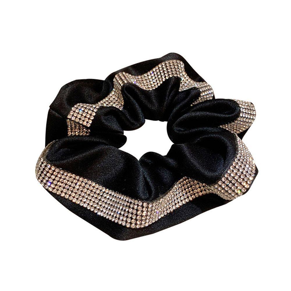 Dây Cột Tóc Scrunchies Bằng Vải Màu Trơn Phong Cách Hàn Quốc Cổ Điển Ngọt Ngào