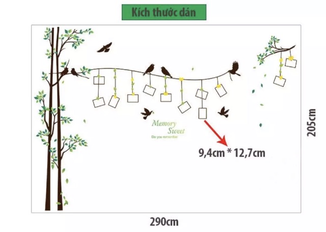 [Size Lớn ] Decal dán tường KHUNG TRANH - HPMSK2007