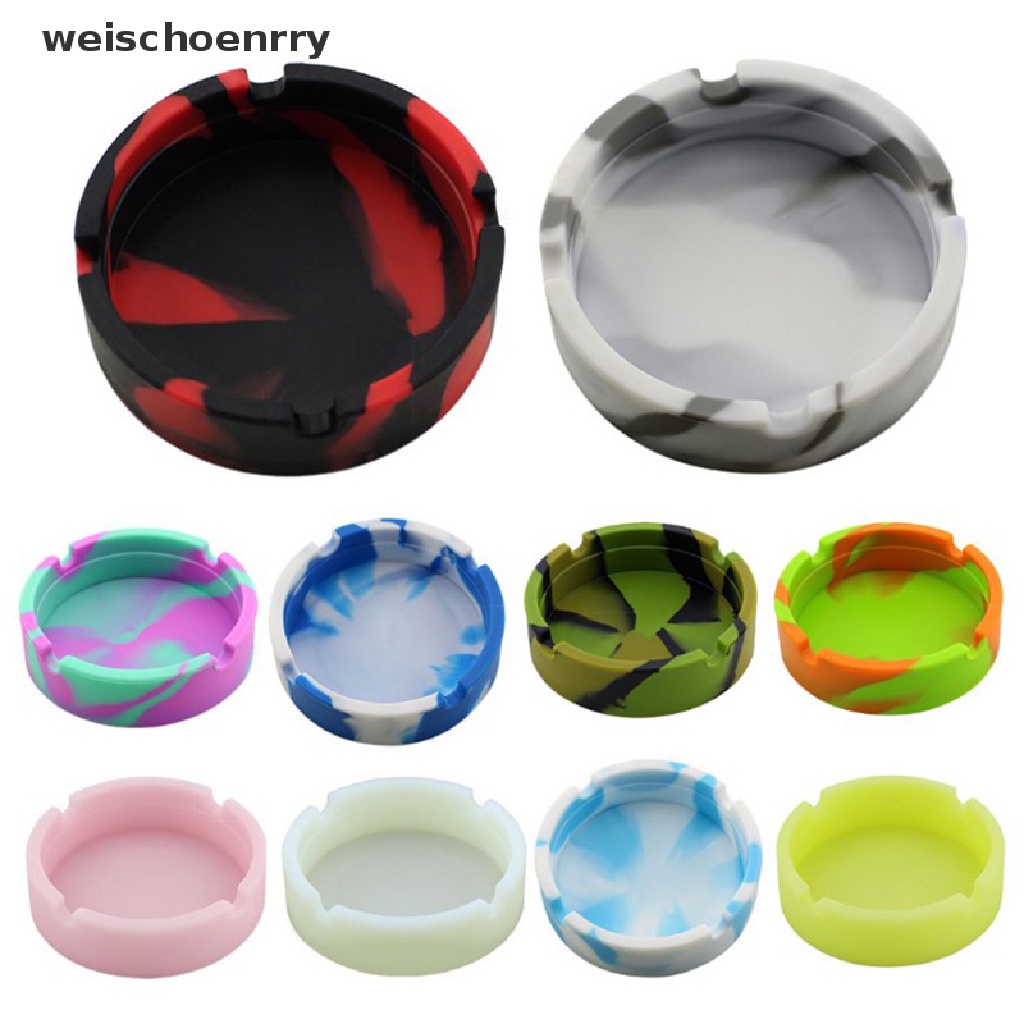 1 Gạt Tàn Thuốc Lá Bằng Silicone Mềm Phát Sáng Trong Tối
