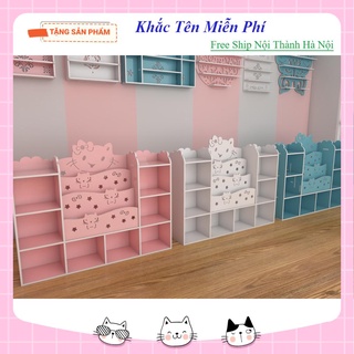 Kệ sách cho bé hình Hello Kitty2 gồm 8 tầng ngăn full bộ có vít
