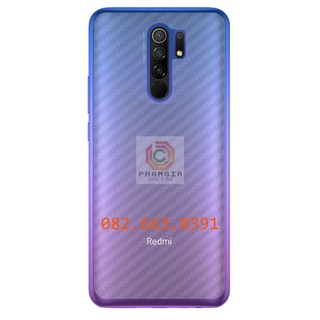 Miếng dán mặt lưng skin carbon Xiaomi Redmi 9 đủ màu đen, trắng, đỏ, xanh, cam