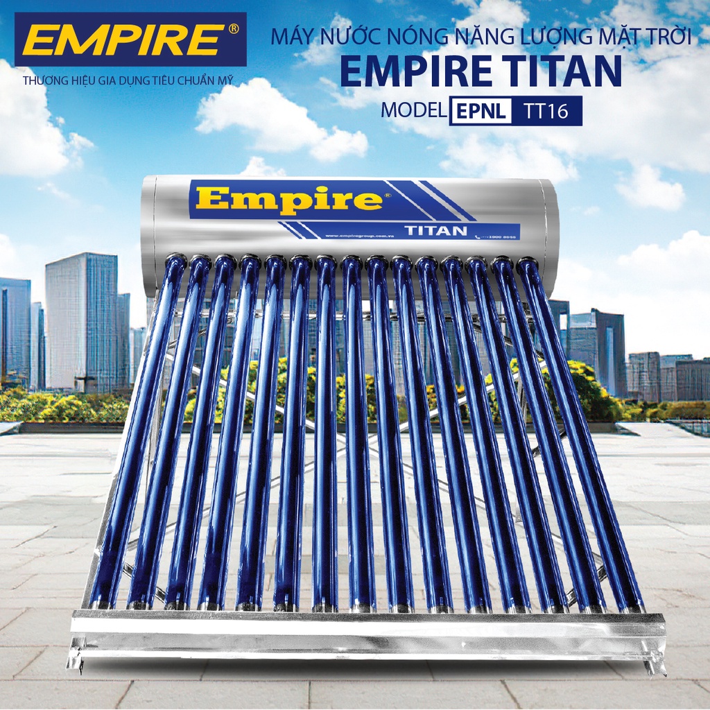 Máy Nước Nóng Năng Lượng Mặt Trời EMPIRE TITAN 160 LÍT
