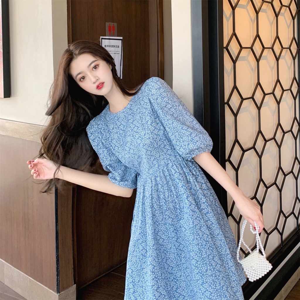 Đầm dáng dài in họa tiết hoa phong cách Pháp thời trang mùa hè 2021 cho nữ  | BigBuy360 - bigbuy360.vn