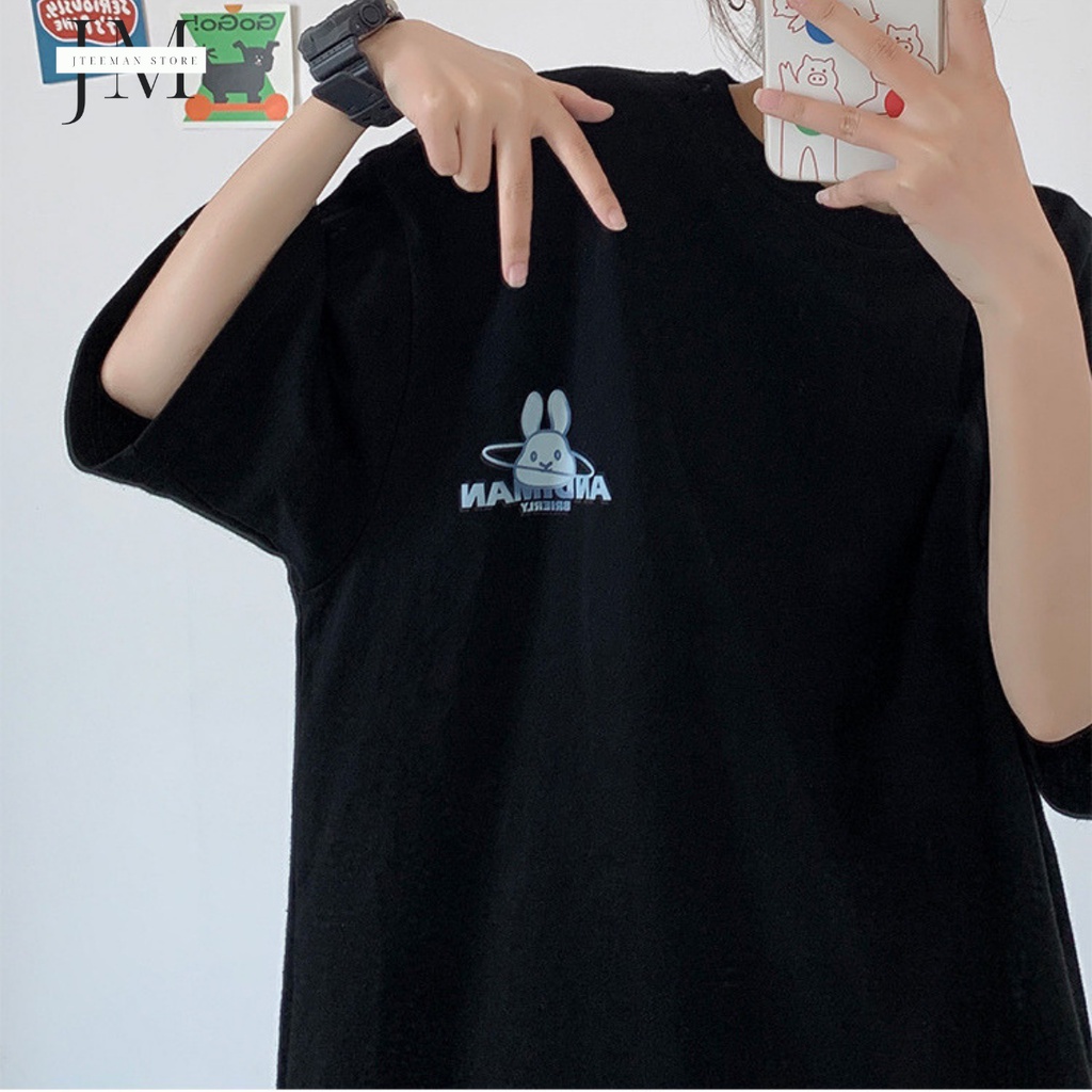 Áo thun Unisex tay lỡ form rộng in hình mặt trăng, áo phông nam nữ Freesize vải Cotton cao cấp tay lửng JTeeMan - JT30 | BigBuy360 - bigbuy360.vn