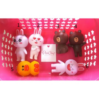 Móc khóa gấu Brown - Thỏ Cony- Bé Vịt (Hình thật)