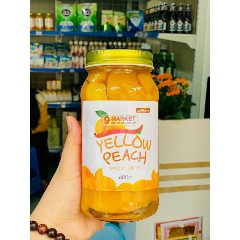 Đào Ngâm Yellow Peach  lọ 680g